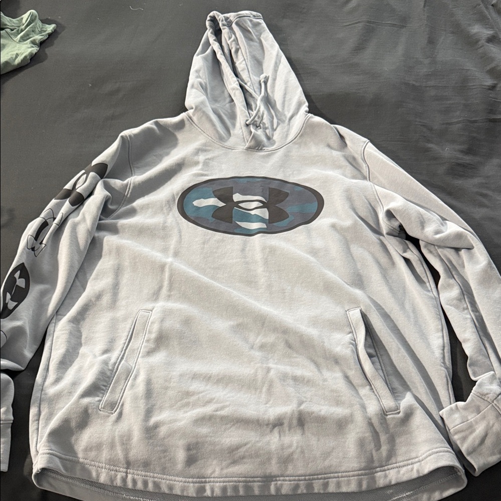 Under Armour Light Blue  Hoodie with Logo